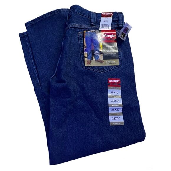 Wrangler Riggs Workwear Lifetime warranty 5 pockets Relaxed Fit 38x30. - Picture 2 of 12